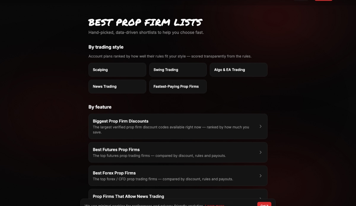 Best prop firm for your style